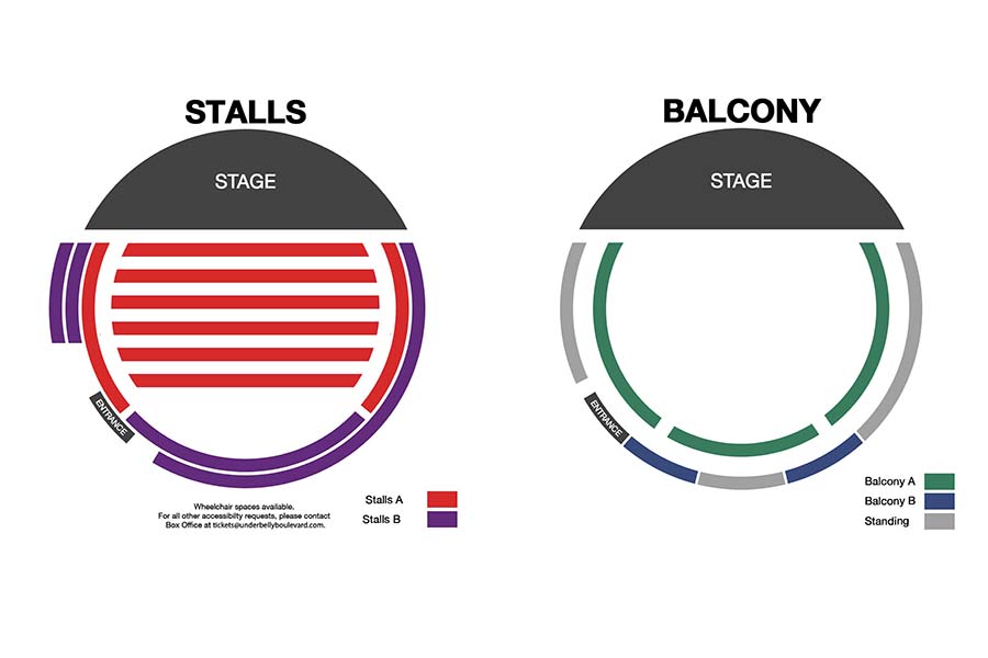 Drag Queens vs Aliens seating plan