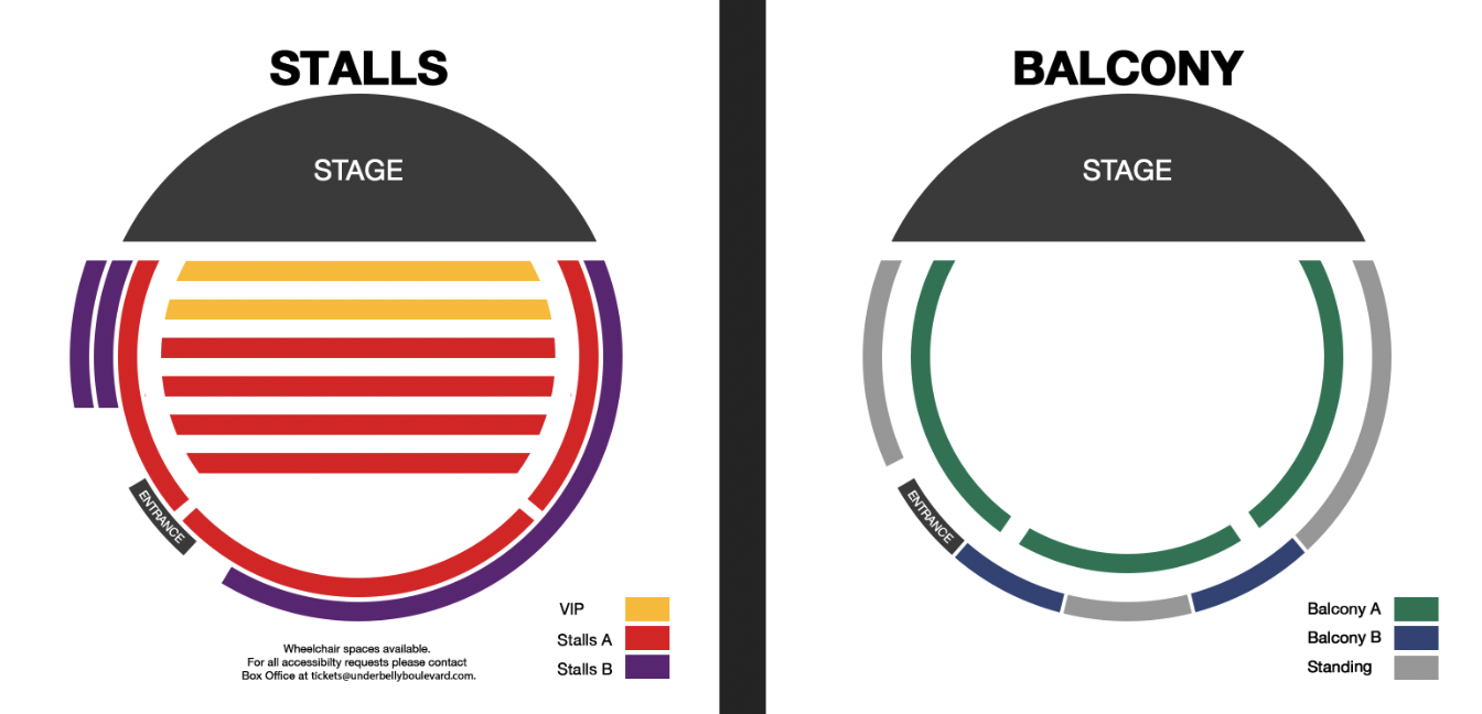 Heated Rivalry: The Unauthorized Musical Parody seating plan